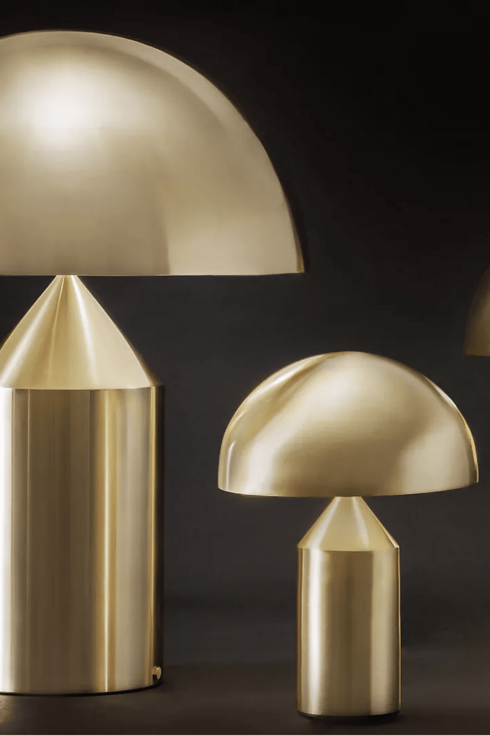 Atollo Tischleuchte von Oluce in Gold